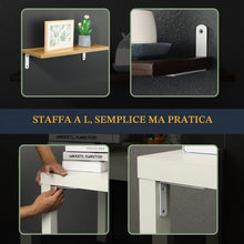 Carica l'immagine nel visualizzatore di Gallery, Sayayo Staffe per Mensole Bianche Staffe a L per Mensole Pesanti 4 Pezzi