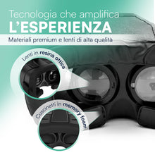Carica l'immagine nel visualizzatore di Gallery, TEMPO DI SALDI Visore Realtà Virtuale 3D compatibile IOS e Android, Visore VR Smartphone da 4.7 a 6 pollici, Occhiali VR