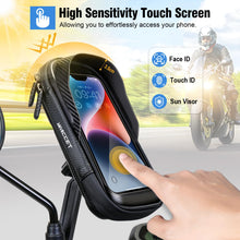 Carica l'immagine nel visualizzatore di Gallery, Porta Cellulare Moto Impermeabile, Porta Telefono Motocicletta con 360 Gradi Rotabile Supporto Cellulare Scooter Specchi