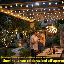 Carica l'immagine nel visualizzatore di Gallery, Catena Luminosa a Sfera, 25M 200LED Catena Luminosa a LED per Esterni, 8 Modalità e Funzione Memoria con Spina, Catena d