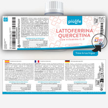 Carica l'immagine nel visualizzatore di Gallery, Lattoferrina 200 mg PiùLife con Quercetina - 60 Capsule