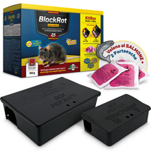 Carica l'immagine nel visualizzatore di Gallery, Kit Veleno per Topi e Ratti + 2 Trappole Porta Esche Topicida Professionale, Buste di Pasta Fresca BlockRat 150 g Novità