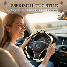 Carica l'immagine nel visualizzatore di Gallery, Coprivolante Auto Universale, Copri Volante per Auto Universale, Copri Sterzo Antiscivolo, Morbido Elastico Copri Volant