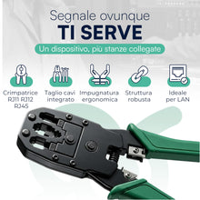 Carica l'immagine nel visualizzatore di Gallery, Tempo di Saldi Pinza Crimpatrice Rj45 RJ11 RJ12 Multifunzione 3-in-1 per Cavo di Rete Ethernet LAN, Strumento per Crimpa