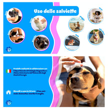 Carica l'immagine nel visualizzatore di Gallery, Nice Pet Salviette IGIENIZZANTI Cani, Gatti con CLOREXIDINA - 100 Salviette - Proteggono Il PH Naturale - Profum al Muschio - Salvette Ideali per l'igiene Manto di Cani e Gatti | Salviette Cane