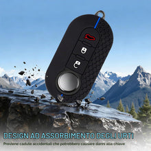 Carica l'immagine nel visualizzatore di Gallery, 2 Pezzi Cover Chiavi per Fiat 500, Guscio Chiave in Silicone con 3 Tasti per Fiat 500 500L Panda Punto Qubo Lancia Ypsil