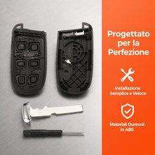 Carica l'immagine nel visualizzatore di Gallery, Guscio Chiave Auto per Jeep Renegade per Fiat 500X, 1 Pezzo Custodia Sostitutiva con Kit Attrezzi (Nero)