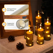 Carica l'immagine nel visualizzatore di Gallery, Forever Speed 5PCS Candele LED con Telecomando &amp; Timer, Dimmerabile Flameless Candele Led Fiamma Oscillante con Luci a S