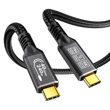 Carica l'immagine nel visualizzatore di Gallery, CAKOBLE 16K Cavo Thunderbolt 4 USB4 1m - 40Gbps, Ricarica Rapida PD3.1,16K@30Hz/8K@60Hz/4K@144Hz - Cavo USB-C 240W per M
