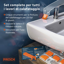 Carica l'immagine nel visualizzatore di Gallery, Presch Spatole per silicone incl. Raschietto silicone - 6 pezzi con scatola - Giunti perfetti grazie a bordi estremament