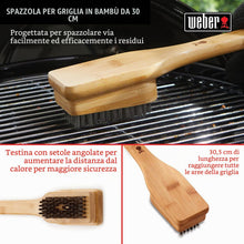 Carica l'immagine nel visualizzatore di Gallery, Weber Spazzola per barbecue in bambù 30 cm