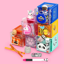 Carica l'immagine nel visualizzatore di Gallery, Legami - Box Componibile da Scrivania Cutie Cubes, Tema Kitty, Organiser da Scrivania, Portaoggetti, Foglio di Adesivi incluso, Impilabile, Multifunzionale, in ABS, 90 x 90 x 100 cm