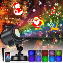 Carica l'immagine nel visualizzatore di Gallery, Proiettore Natale Esterno e Interno Proiettore Luci Natale 3D con Telecomando, 16 Diapositive di Motivi, Effetti di Onde