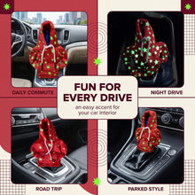 Carica l'immagine nel visualizzatore di Gallery, Copri Cambio Auto, Felpa Pomello Con Effetto Luminoso Al Buio E Stelle Red, Decorazione Creativa, Materiale Morbido, Ada