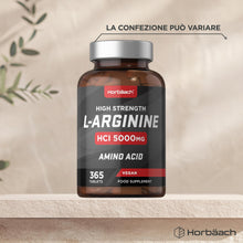 Carica l'immagine nel visualizzatore di Gallery, L-Arginina 4500 mg - 365 Compresse Vegane - Arginina HCl