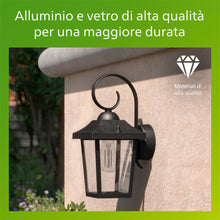 Carica l'immagine nel visualizzatore di Gallery, PHILIPS Buzzard Applique LED da esterno, Alluminio, Nero