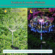 Carica l'immagine nel visualizzatore di Gallery, ZVO Luci Solari Giardino Esterno, 2 Pezzi 120 LED Lucine da Fuochi d'artificio Energia Solare, 2 Modalità di Lampada Dec