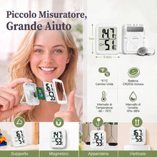 Carica l'immagine nel visualizzatore di Gallery, Antonki 2 Pezzi Termometro Ambiente Interno Igrometro Umidità Casa - Bianco