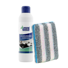 Carica l'immagine nel visualizzatore di Gallery, SUPER CLEAN Detergente per piano cottura per tutti i piani cottura in vetroceramica e induzione. Contenuto: 250 ml + spu