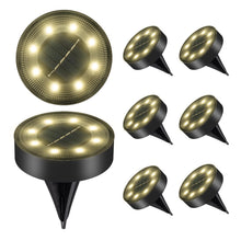 Carica l'immagine nel visualizzatore di Gallery, Carehabi 8 Pezzi lampade solari da giardino, luci da esterno giardino solari, IP68, impermeabili,luci solari esterno per