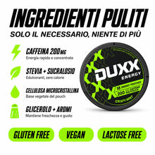 Carica l'immagine nel visualizzatore di Gallery, DUXX Energy Pouches con Caffeina 200mg – Integratore Alimentare con Caffeina, per Giornate Intense, Ideale per Lavoro, S