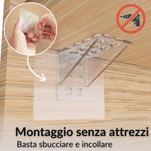 Carica l'immagine nel visualizzatore di Gallery, DEKAZIA® Set 16 Supporti per Mensole Autoadesivi, Reggimensola da Muro