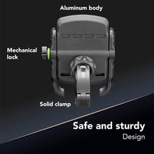 Carica l'immagine nel visualizzatore di Gallery, cellularline | Rider Steel - Universale - Supporto Porta Smartphone in Alluminio da Manubrio Tondo Moto e Bici - Univers