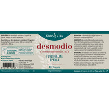 Carica l'immagine nel visualizzatore di Gallery, ERBA VITA Integratore Alimentare di Desmodio - 60 Capsule - È utile alla depurazione e detossificazione del fegato