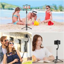 Carica l'immagine nel visualizzatore di Gallery, SelfieShow Bastone Selfie per Iphone, 106cm Estensibile Selfie Stick Monopiede 4 in 1 Asta Bastone Selfie Treppiede con 