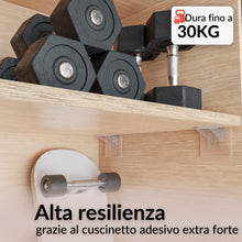 Carica l'immagine nel visualizzatore di Gallery, DEKAZIA® Set 16 Supporti per Mensole Autoadesivi, Reggimensola da Muro