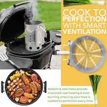 Carica l'immagine nel visualizzatore di Gallery, BLOSTM Accendi Fuoco per Barbecue - Extra Grande Accendi Carbonella Barbecue Avviamento Rapido, Acciaio Zincato, Manigli
