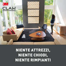 Carica l'immagine nel visualizzatore di Gallery, 3M CLAW Gancio per Appendere Quadri su Cartongesso, 4 Ganci - Sostiene fino a 11 kg - Ottimo per il Fissaggio di Oggetti