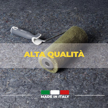 Carica l'immagine nel visualizzatore di Gallery, Boldrini rullo professionale completo di manico. Lunghezza rullo 23 cm - Tessuto nylon 21 mm colore verde – Ideale con i