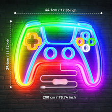 Carica l'immagine nel visualizzatore di Gallery, Insegna al Neon LED Personalizzato Gamepad Forma da Parete, Luci Neon LED, Scritte L ED da Parete, Decorazione per Sale 