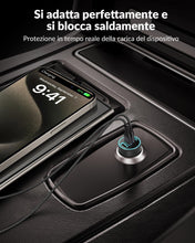 Carica l'immagine nel visualizzatore di Gallery, 90W Caricatore Auto USB C, 4 Porte USB A &amp; C Caricabatterie PD/QC Presa 12V
