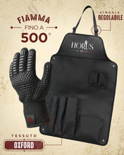 Carica l'immagine nel visualizzatore di Gallery, HORUS 23® Set Barbecue con Grembiule. Guanto Ignifugo e Accessori Barbecue