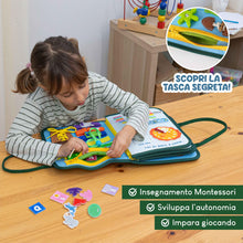 Carica l'immagine nel visualizzatore di Gallery, BONNYCO Montessori Busy Board di Feltro Giochi Montessori Didattici, Pannello Sensoriale Bambini Montessori Board Valigetta Montessori | Giochi Bambini Bimba Bimbo Regalo Bambino Compleanno Natale