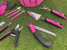Carica l'immagine nel visualizzatore di Gallery, SIXTOL Garden PINK - Set di 10 attrezzi da giardino, 10 pezzi, accessori da giardino in acciaio inox, pratica borsa da giardino come regalo per donne, per giardinieri e donne