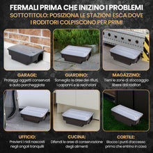 Carica l'immagine nel visualizzatore di Gallery, Trappola per Ratti e Topi per Esca Rodenticida – Set da 2 Box Bloccabili con Coperchio Trasparente, Resistente alle Inte
