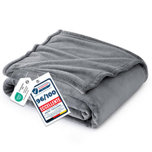 Carica l'immagine nel visualizzatore di Gallery, Bedsure Plaid Divano Coperta Pile - Flanella, 150 x 200 cm, Grigio