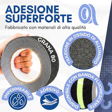Carica l'immagine nel visualizzatore di Gallery, Nastro Antiscivolo 10 Metri per Scale e Gradini | 1 Rotolo 5cm x 10m | R13 Alta Aderenza Testato SGS | Adesivo Forte per