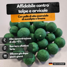 Carica l'immagine nel visualizzatore di Gallery, Repellente per talpe e arvicole - 100 palline - Profumo di limone EUCALIPTO - Biodegradabile - Efficace contro talpe e a