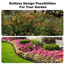 Carica l'immagine nel visualizzatore di Gallery, Bordura per Giardino 10m, Bordi Aiuole Plastica con 30 Chiodi di Fissaggio, Bordo per Aiuole Giardino, Bordo Giardino Fl