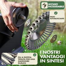 Carica l'immagine nel visualizzatore di Gallery, Spazzola Erbacce per Decespugliatore, Acciaio, Adattatore Universale