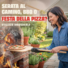Carica l'immagine nel visualizzatore di Gallery, achilles Guanto Da Camino, Conforme alla Norma En407, Con Isolamento Termico, Guanto da Forno In Pelle, Guanto Protettiv