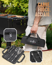 Carica l'immagine nel visualizzatore di Gallery, HORUS 23® Set Barbecue Professionale con Borsa, Guanto e Accessori Barbecue