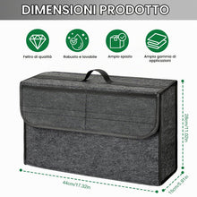 Carica l'immagine nel visualizzatore di Gallery, VINATO Organizer per Bagagliaio Auto in Feltro, Borsa Bagagliaio con 2 Tasche in Rete, Robusto – per Attrezzi e Cura del