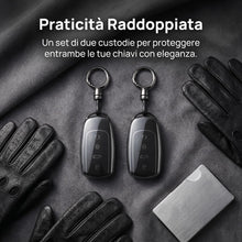 Carica l'immagine nel visualizzatore di Gallery, Custodia Chiavi Auto per Omoda 5 Jaecoo 7, 2 Pezzi TPU Trasparente Nero Lucido, Copertura 360° Antigraffio Antipolvere (