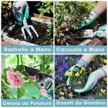 Carica l'immagine nel visualizzatore di Gallery, WORKPRO Set di attrezzi da giardino da 4 pezzi, attrezzi da giardino con scatola regalo, pala da giardino, cesoie da gia