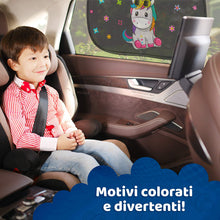 Carica l'immagine nel visualizzatore di Gallery, Tendine Parasole Auto Bambini - Protezione Solare 99% Dai Raggi UV - 2 Pezzi 51x31 cm 80g/m2 - Accessori Macchina Per In
